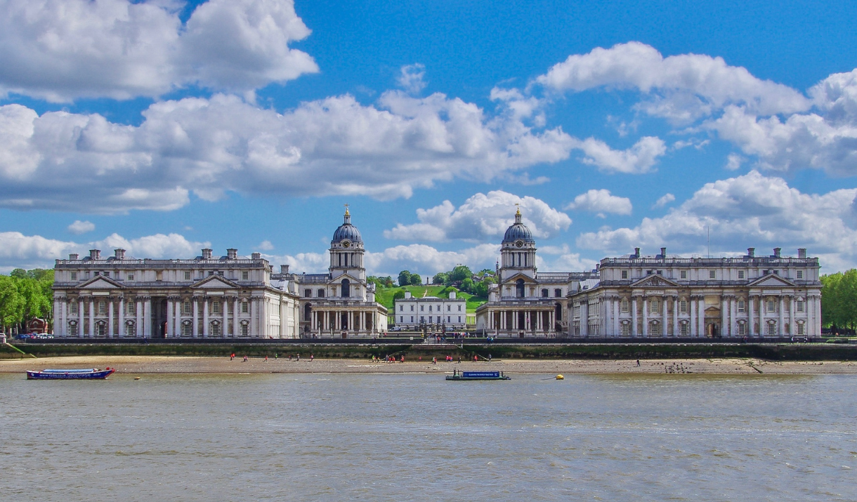 The view from Island Gardens of the Old Royal Naval College, Greenwich